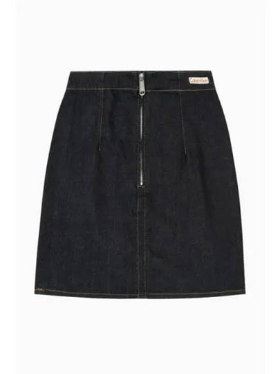 Tube Mini Denim A-Line Skirt Denim Rinse - CALVIN KLEIN - BALAAN 2