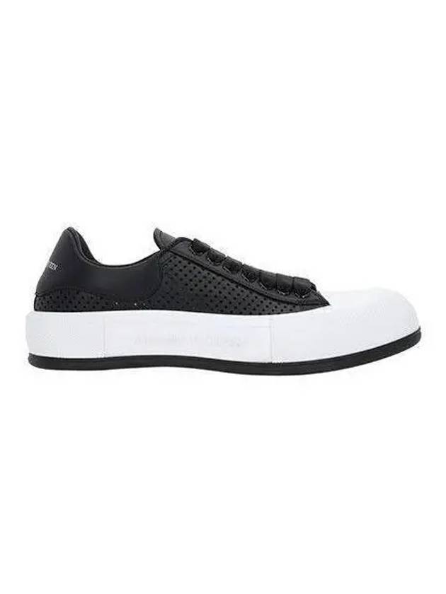 Men s Deck Plimsoll Sneakers Black 727374 WIATB - ALEXANDER MCQUEEN - BALAAN 1