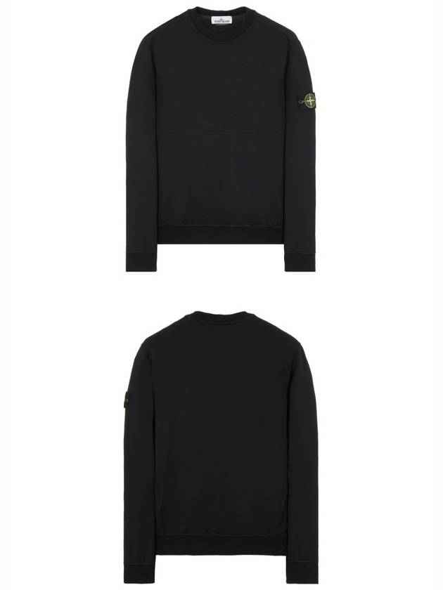 Waffen Patch Cotton Stretch Fleece Sweatshirt Black - STONE ISLAND - BALAAN 5