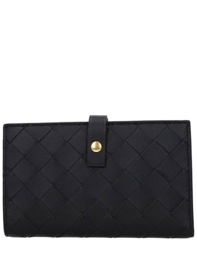 Intrecciato French Half Wallet Black - BOTTEGA VENETA - BALAAN 2