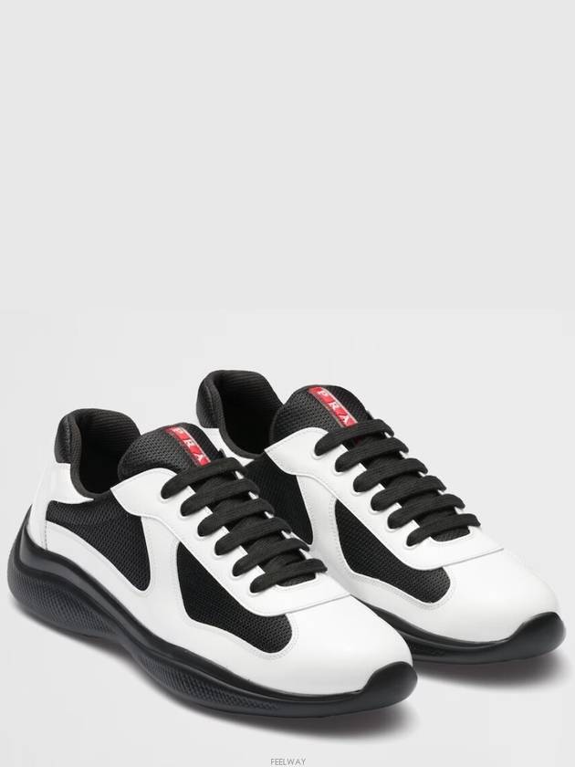 America's Cup Low Top Sneakers White Black - PRADA - BALAAN 2