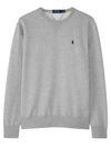 Embroidered Logo Pony Crew Neck Sweatshirt Grey - POLO RALPH LAUREN - BALAAN 2