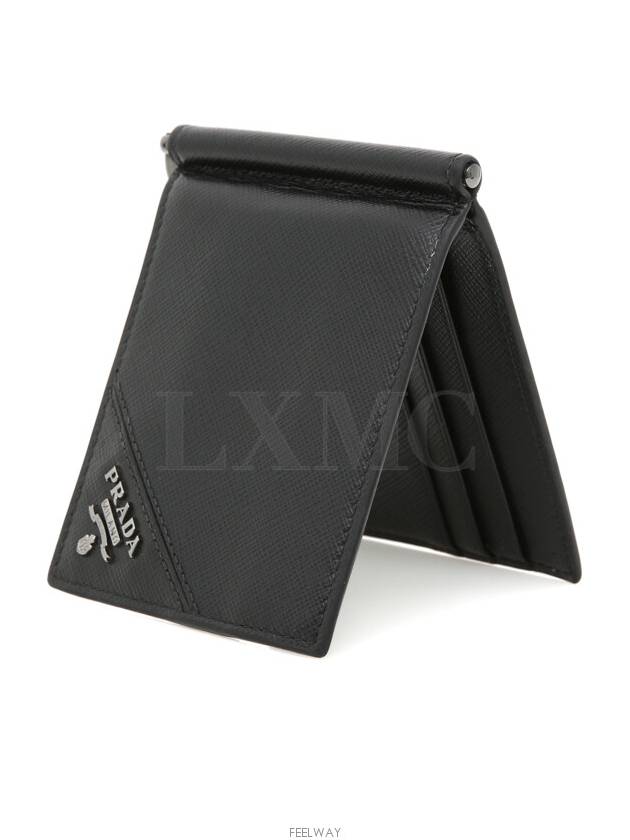 Saffiano Black Money Clip Wallet 2MN077 Warranty - PRADA - BALAAN 9