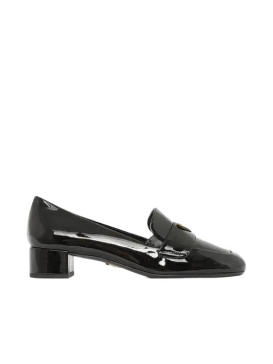 Triangle Logo Patent Leather Loafers Black - PRADA - BALAAN 1