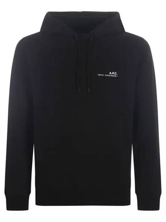 Item H Small Logo Cotton Hoodie Black - A.P.C. - BALAAN 2