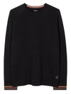 Artist Stripe Cuff Long Sleeve T-Shirt Black - PAUL SMITH - BALAAN 3