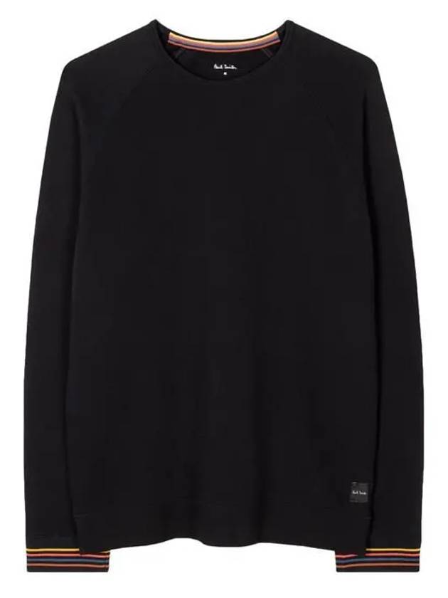 Artist Stripe Cuff Long Sleeve T-Shirt Black - PAUL SMITH - BALAAN 3