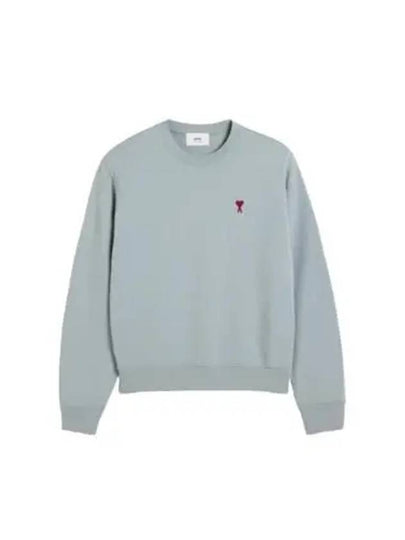 De Coeur Embossed Logo Crewneck Sweatshirt Blue - AMI - BALAAN 2