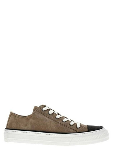 Suede Low Top Sneakers Beige - BRUNELLO CUCINELLI - BALAAN 1