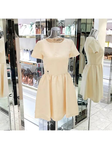 Short sleeve dress 36 cream 2ET3105 - DIOR - BALAAN 1