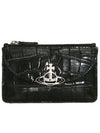 Embossed Half Moon Card Wallet Black - VIVIENNE WESTWOOD - BALAAN 2