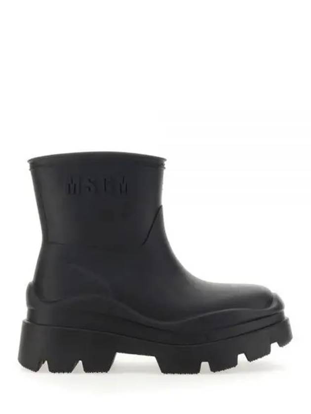 Logo Rain Boots Black - MSGM - BALAAN 2