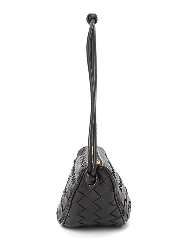 Intrecciato Half Moon Shoulder Bag Black 729377V3UH28425 - BOTTEGA VENETA - BALAAN 3