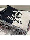 CC logo two tone double sided muffler scarf women men unisex black - CHANEL - BALAAN 1