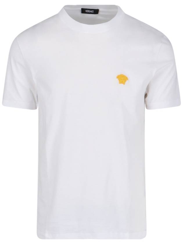 Medusa Embroidery Cotton Short Sleeve T-shirt White - VERSACE - BALAAN 2