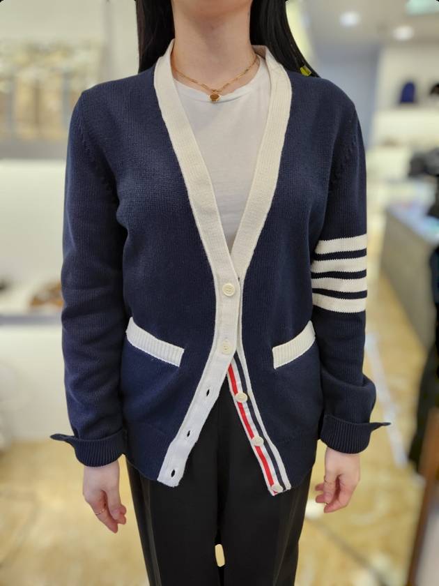 Thome Browne 4 Bar Cardigan Navy - THOM BROWNE - BALAAN 2