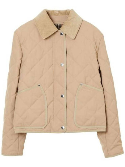 Stripe Point Collar Quilted Jacket Brown - BURBERRY - BALAAN 2