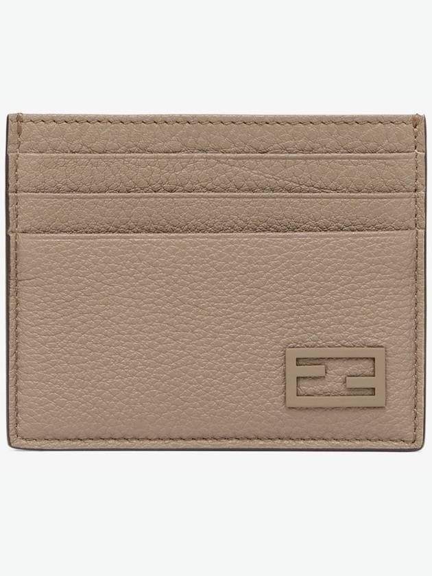 FF logo two-tone card wallet brown yellow - FENDI - BALAAN.