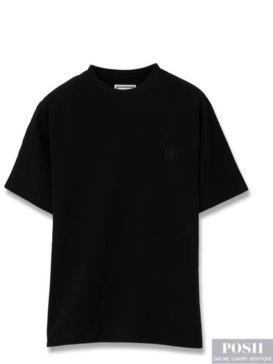 Black Metallic Graphic T Shirt W243TS04708B - WOOYOUNGMI - BALAAN 1