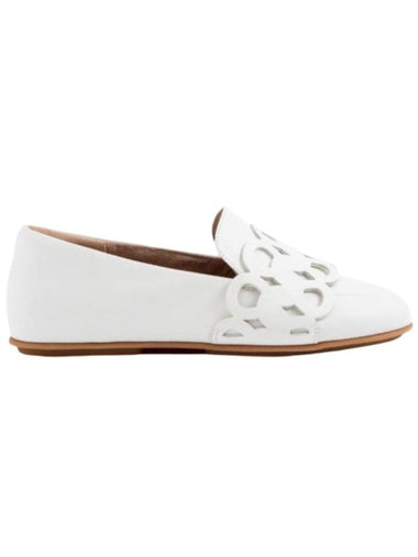 Lena Entwined Loops Leather Loafers Bright White - FITFLOP - BALAAN 1