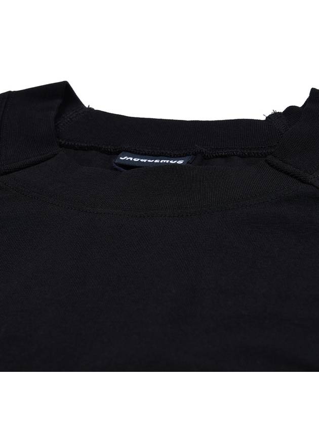 Le Typo Cotton Short Sleeve T-shirt Black - JACQUEMUS - BALAAN 5