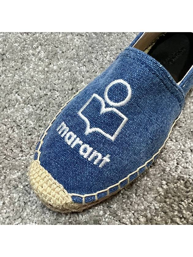 Canae Embroidered Logo Canvas Espadrille Blue - ISABEL MARANT - BALAAN 6