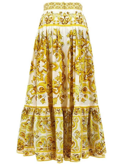 Dolce & Gabbana Printed Poplin Skirt - DOLCE&GABBANA - BALAAN 2