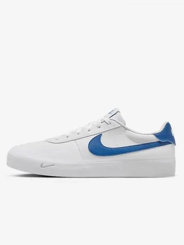 Court Shot Low-Top Sneakers White Blue - NIKE - BALAAN 2