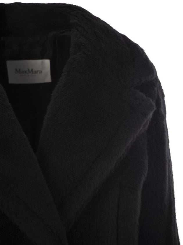 Augeri Alpaca Wool Silk Fur Coat Black - MAX MARA - BALAAN 5