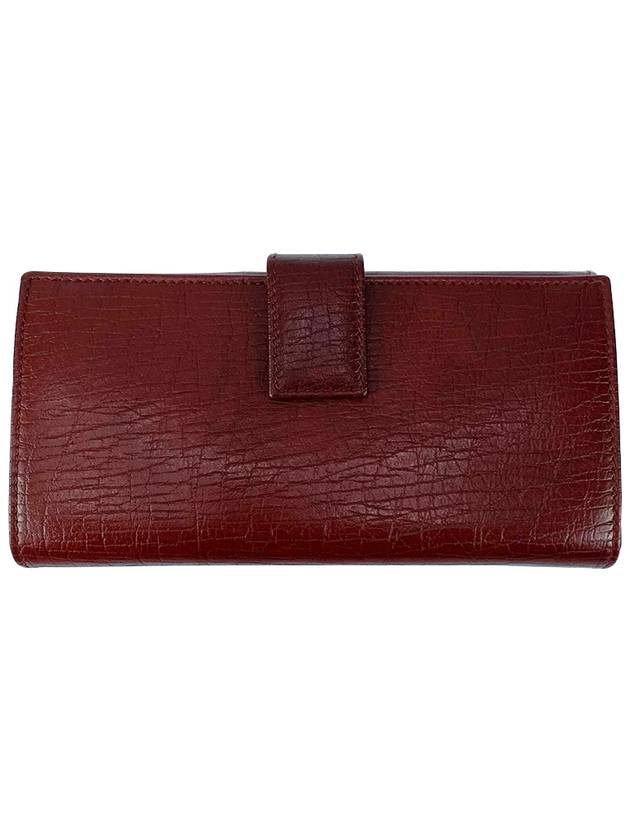 GG Logo Crack Pattern Antique Classic 3-Fold Long Wallet Burgundy - GUCCI - BALAAN 3