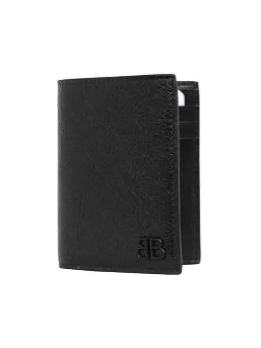 Monaco Vertical Half Wallet Black - BALENCIAGA - BALAAN 1