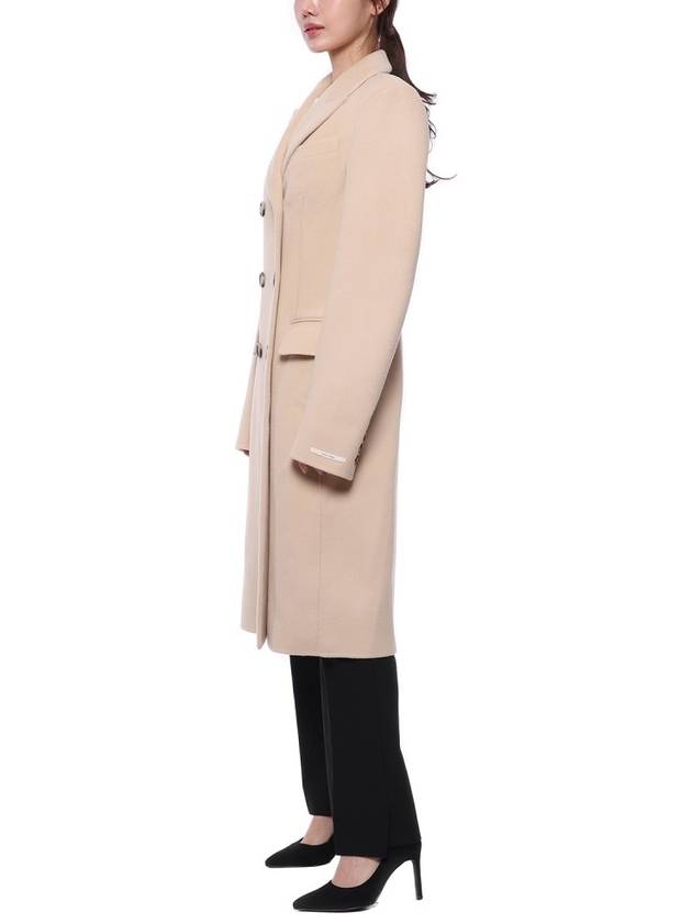 Women's Sportmax Virgin Wool Double Coat Beige - MAX MARA - BALAAN 5