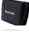 Logo Print Tri-Fold Half Wallet Black - BALENCIAGA - BALAAN 3