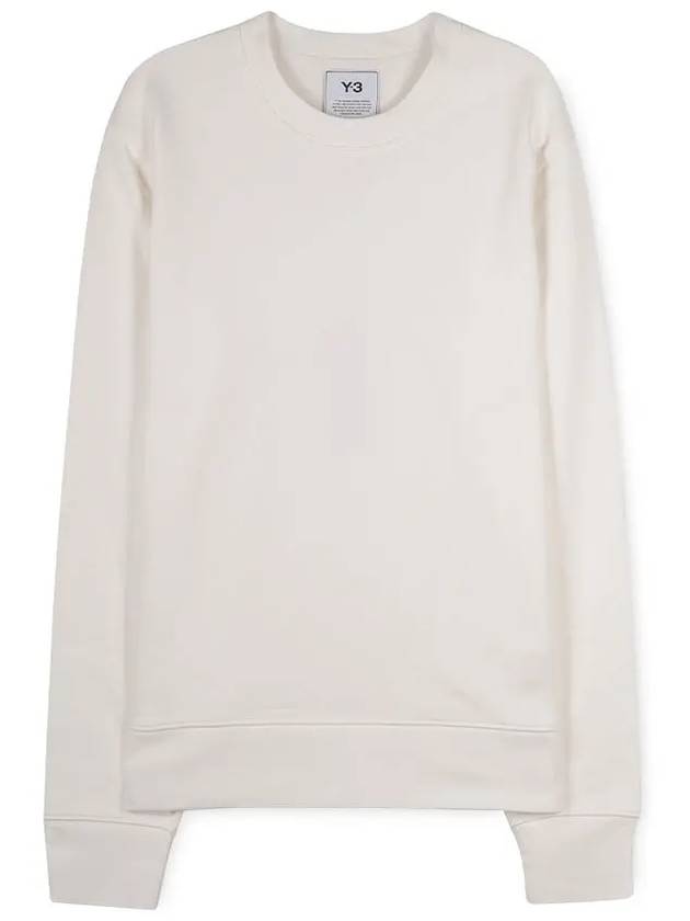 Back Logo Print Cotton Sweatshirt White - Y-3 - BALAAN 4