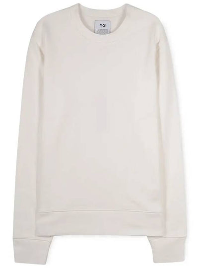 Back Logo Print Cotton Sweatshirt White - Y-3 - BALAAN 2