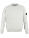 Wappen Patch Crew Neck Soft Cotton Knit Top White - STONE ISLAND - BALAAN 3