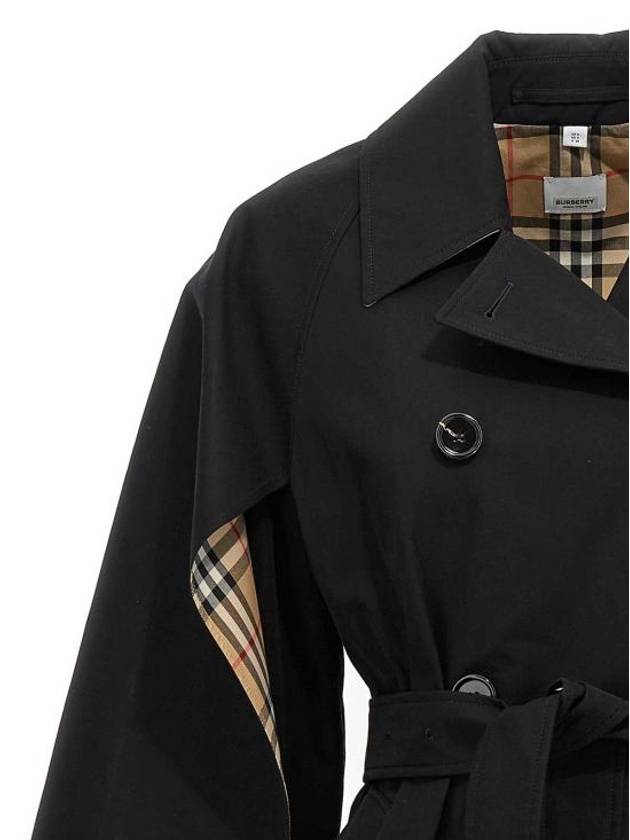 Tropical Gabardine Trench Jacket Black - BURBERRY - BALAAN 5