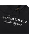 Lettering Embroidered Hoodie Black - BURBERRY - BALAAN 5