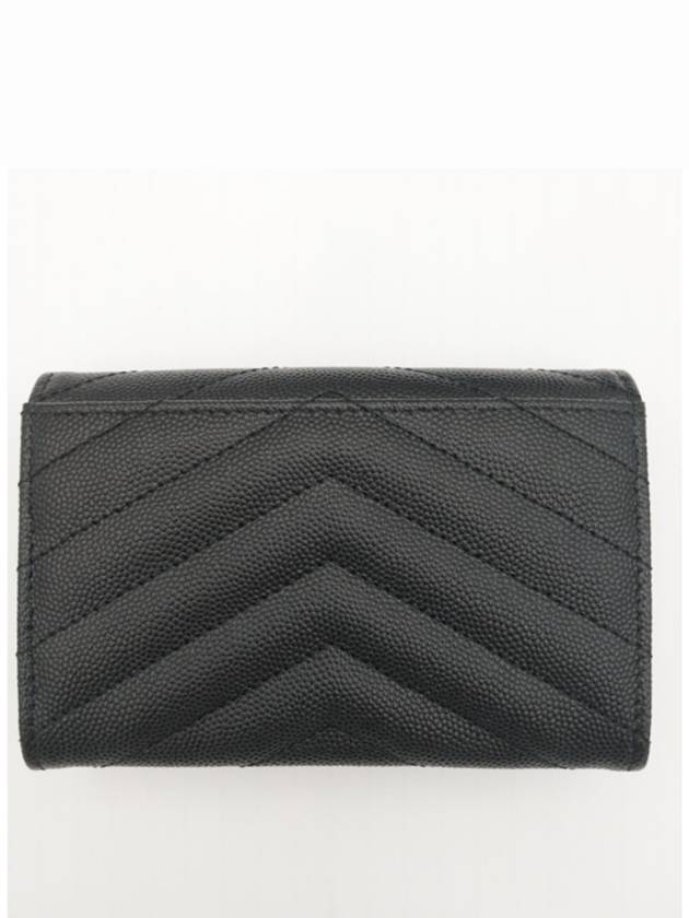 Monogram Envelope Small Half Wallet Black Gold - SAINT LAURENT - BALAAN 5