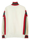 Zipper Logo Patch Jersey Zip-up Jacket Ivory - GUCCI - BALAAN 3