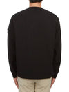 Compass Badge Crew Neck Ribbed Cotton Knit Top Black - STONE ISLAND - BALAAN 4