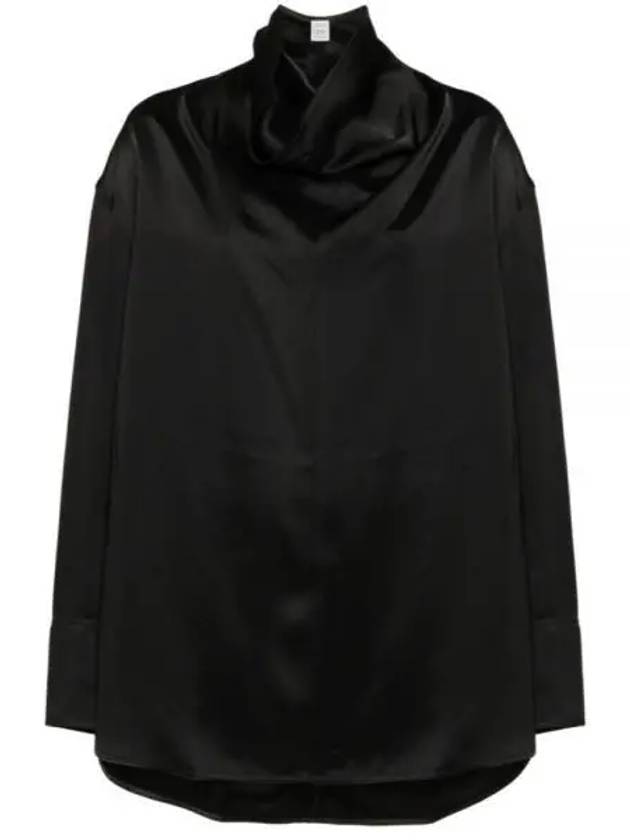 Funnel neck satin blouse 244 WRT0371 FB0208 001 - TOTEME - BALAAN 1