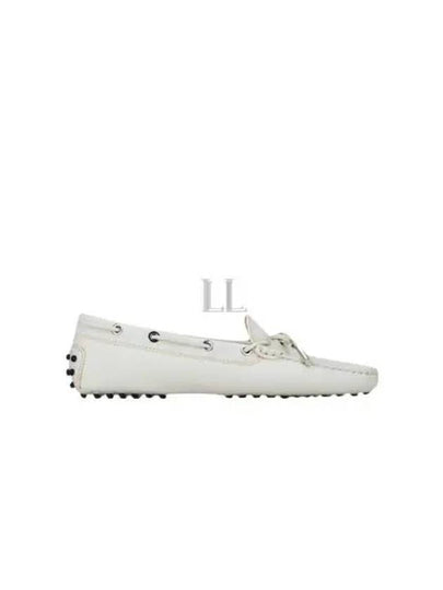 Women's Gommino Leather Driving Shoes White - TOD'S - BALAAN 2