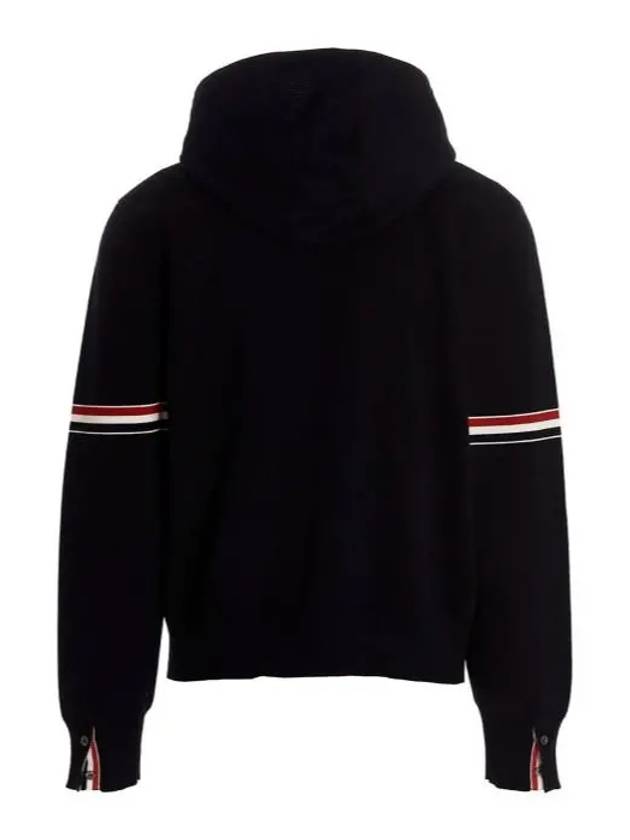 Cotton Milano Armband Zip Up Hoodie Navy - THOM BROWNE - BALAAN 5