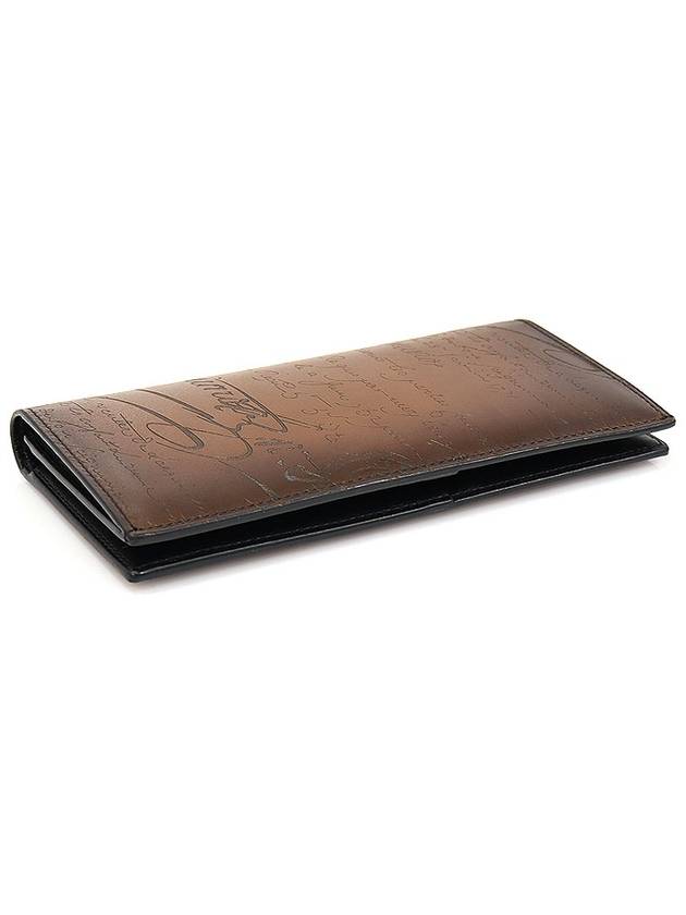 235751 Kakao Intenso Brown ESPACE Scritto Leather Long Wallet - BERLUTI - BALAAN 3