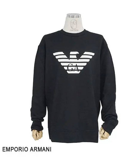 Logo Print Sweatshirt 8N1MR61JRIZ - EMPORIO ARMANI - BALAAN 2