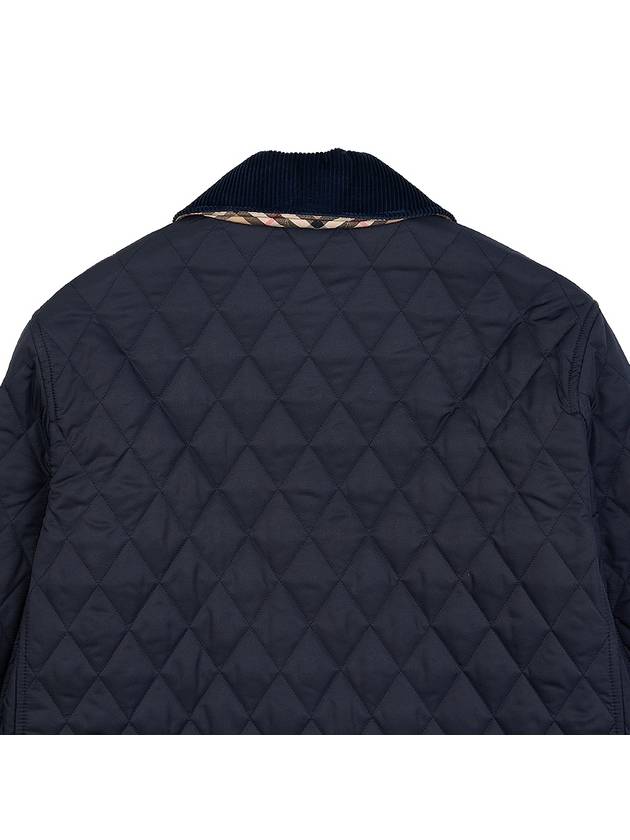 Corduroy Collar Quilted Jacket Dark Blue - BURBERRY - BALAAN 8