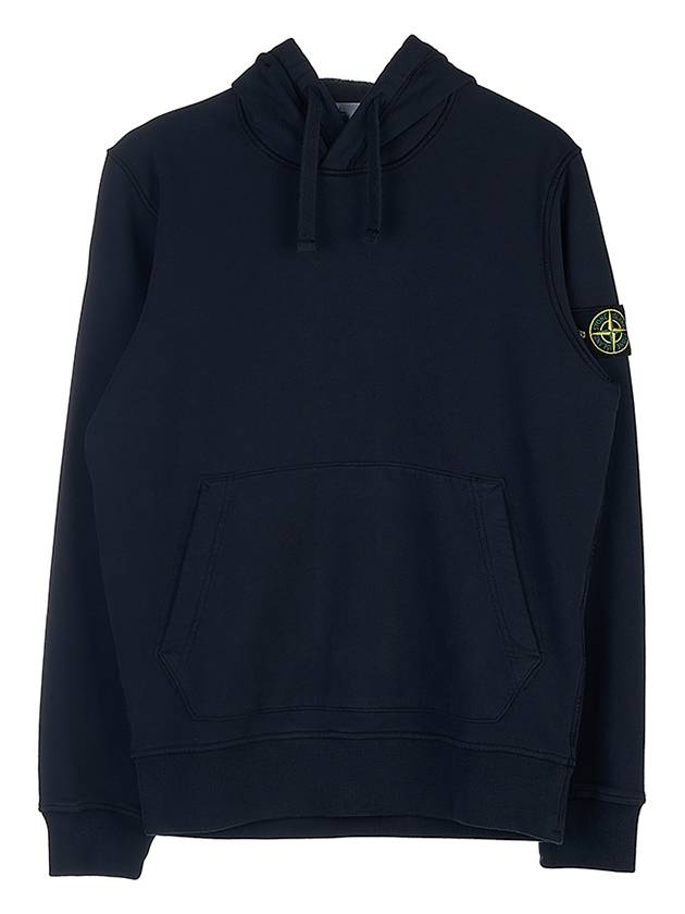 Wappen Patch Cotton Fleece Hoodie Navy - STONE ISLAND - BALAAN 11