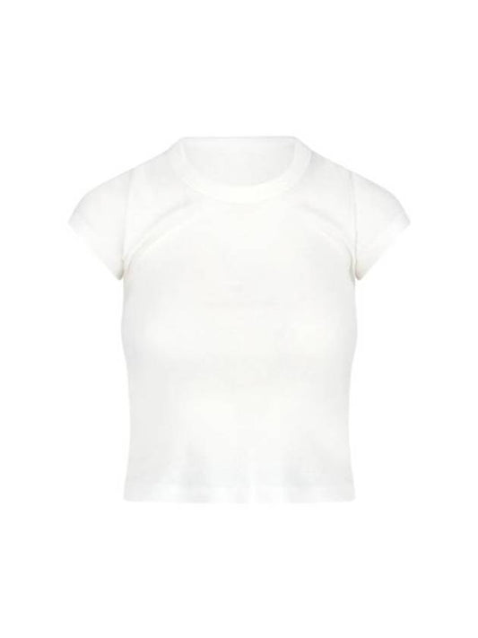 Embroidery Logo Short Sleeve T-Shirt White - ISABEL MARANT - BALAAN 1