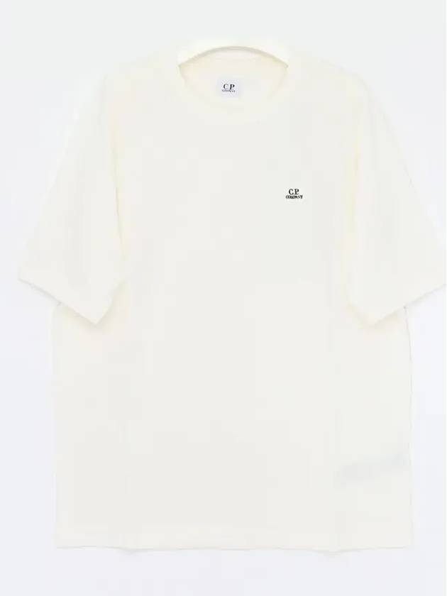 30/1 Sponge Fleece Short Sleeve Sweatshirt White - CP COMPANY - BALAAN 4